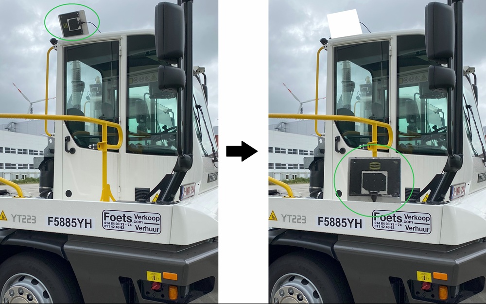 Custom bracket for RFID antenna placement